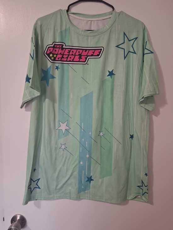 ROMWE Tops - Romwe Powerpuff Girls Buttercup All Over Design Tee